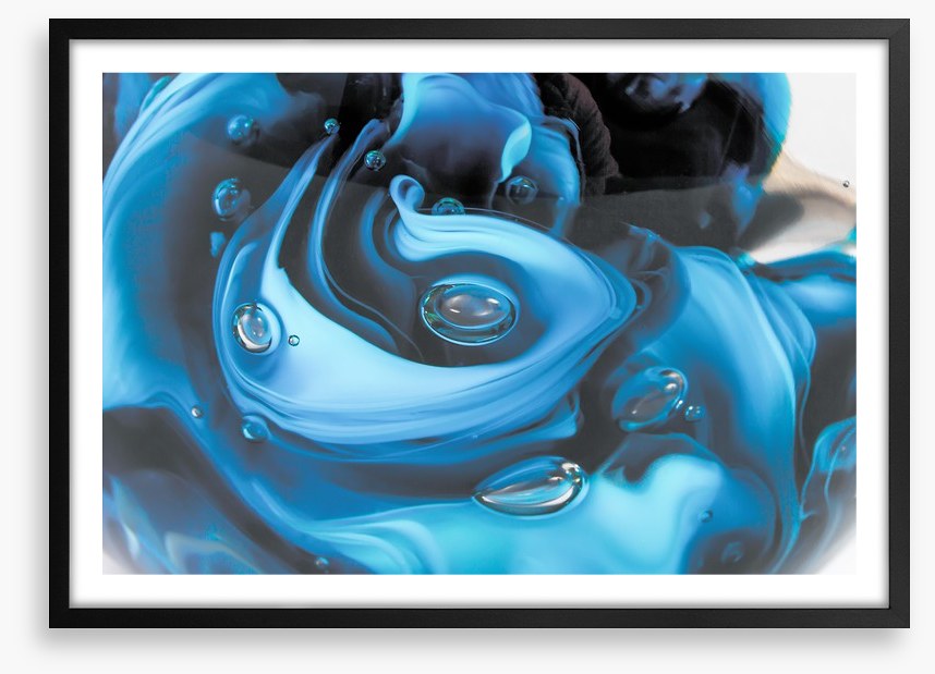 Droplets in blue