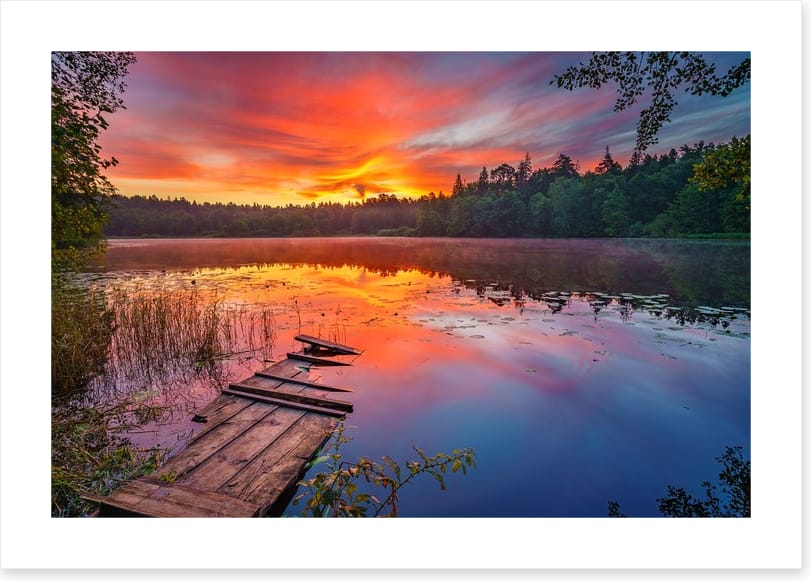 Lake on fire