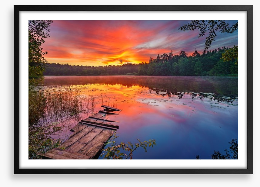 Lake on fire