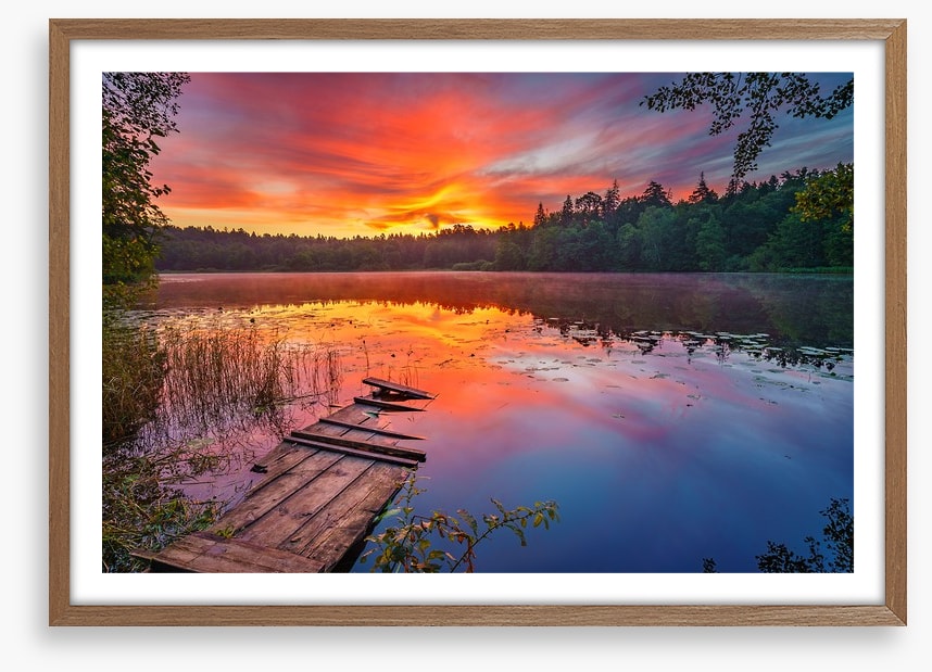 Lake on fire