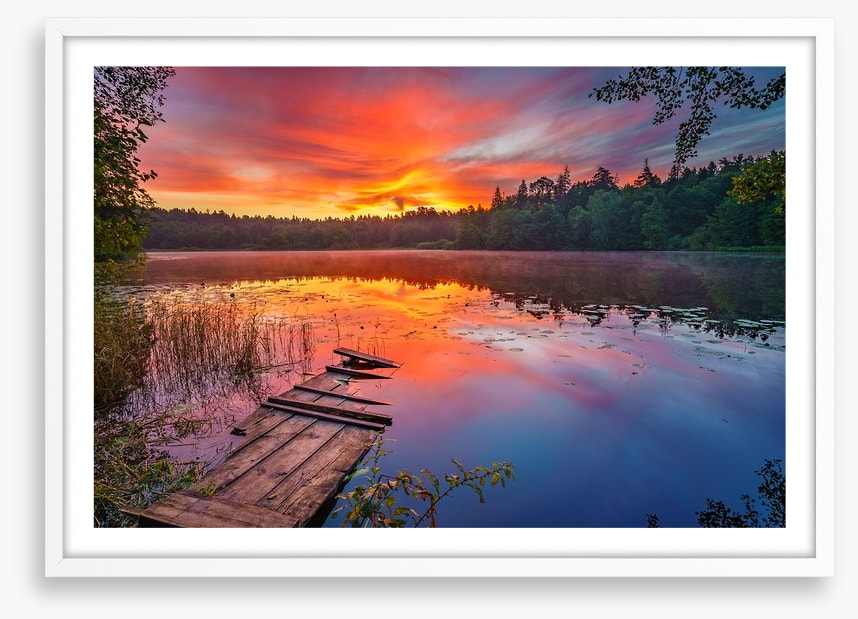 Lake on fire