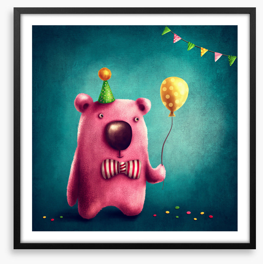 Pink party bear