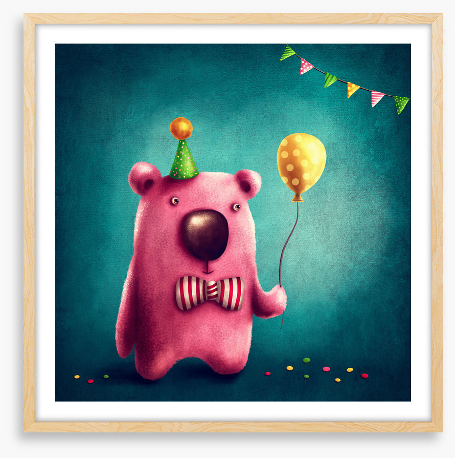 Pink party bear