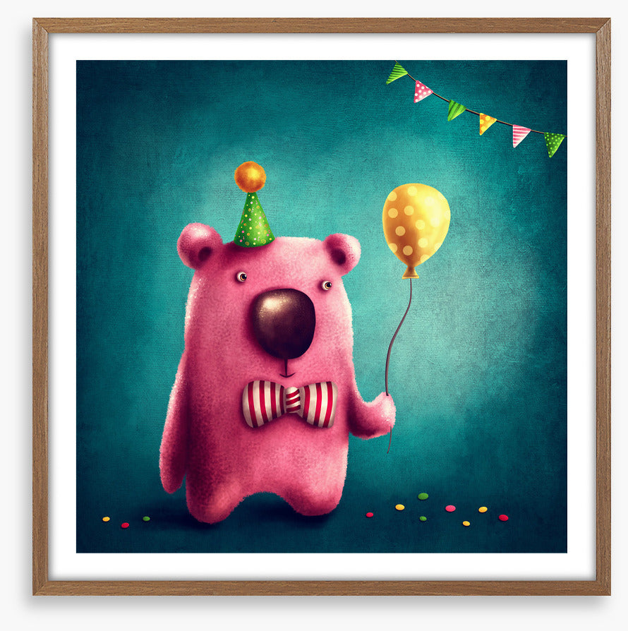 Pink party bear