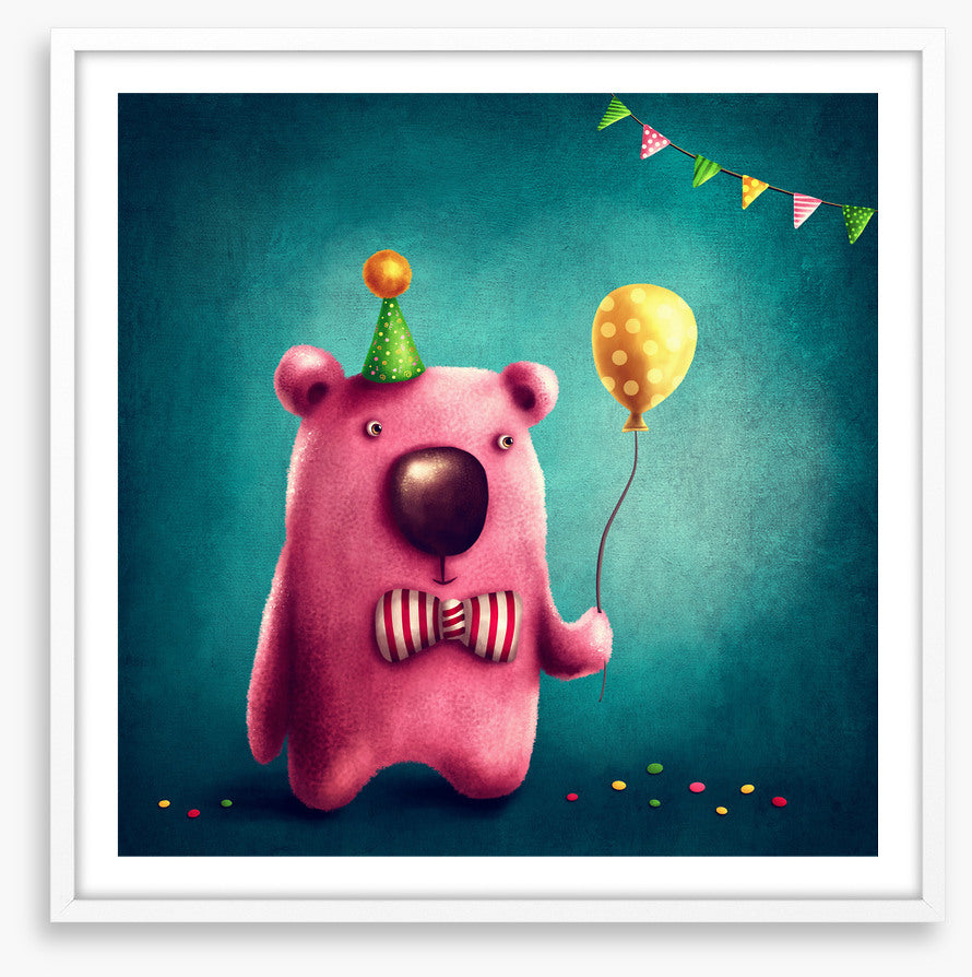 Pink party bear