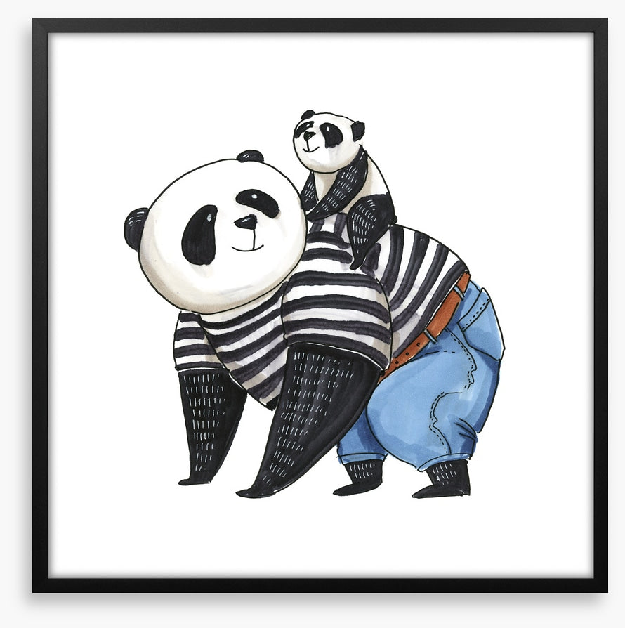 Panda back ride