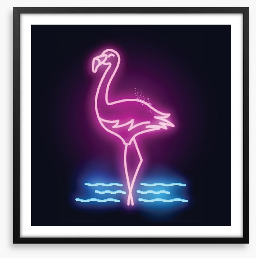 Neon flamingo
