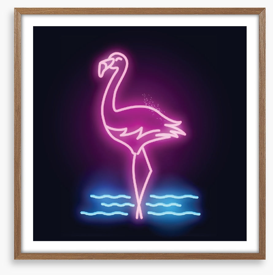 Neon flamingo