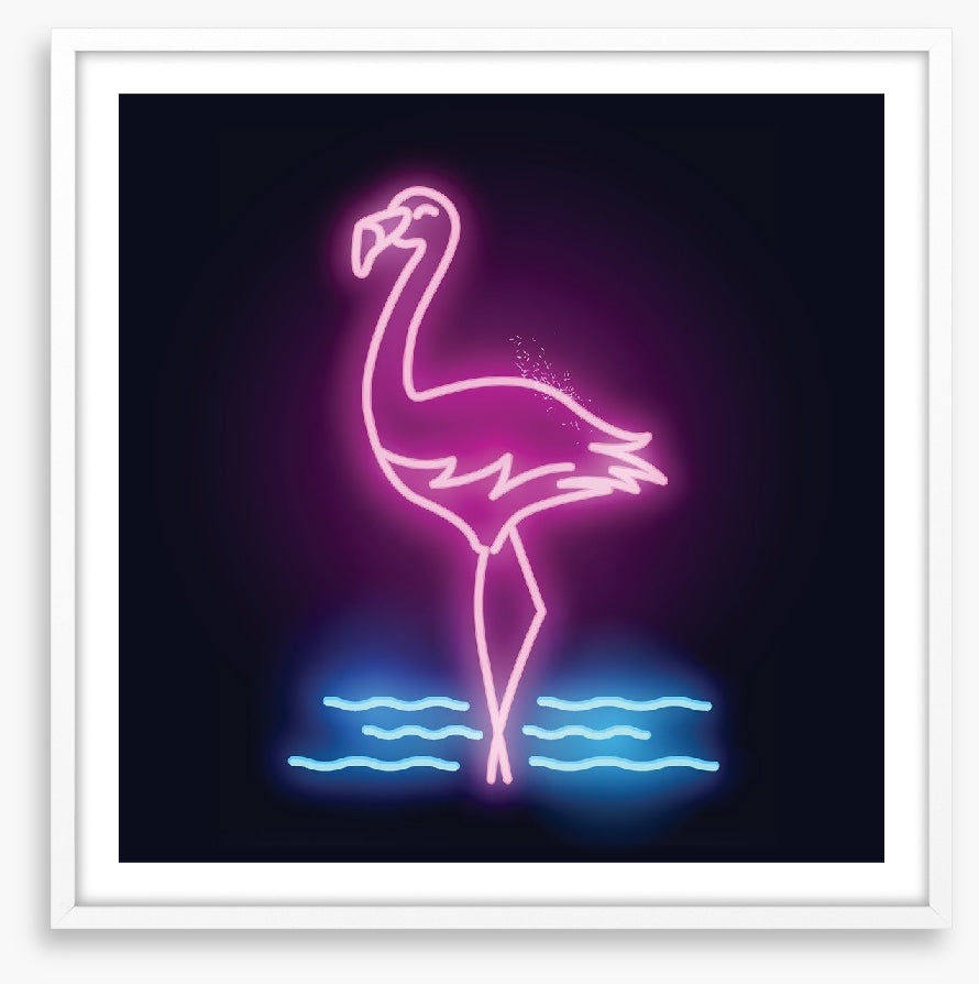 Neon flamingo