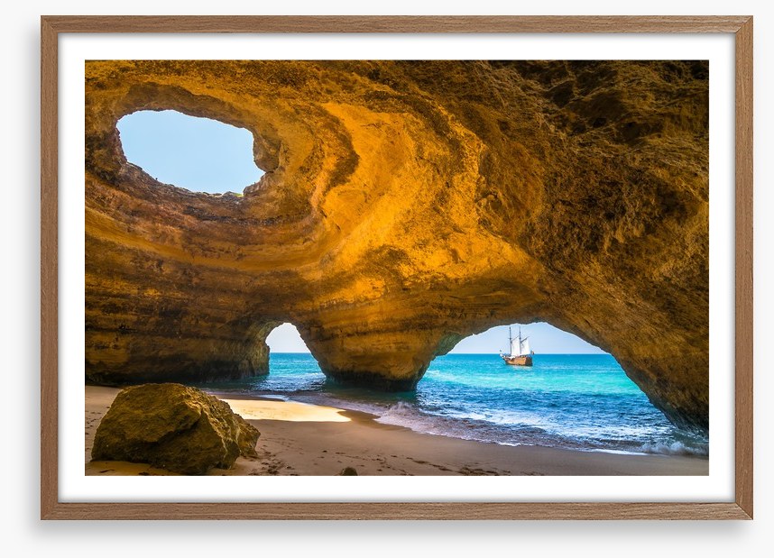 In the coastal cave