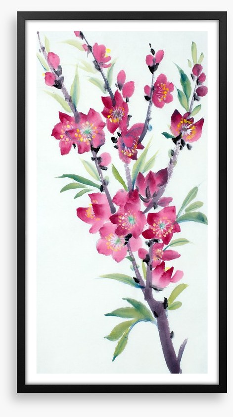 Pink peach blossom