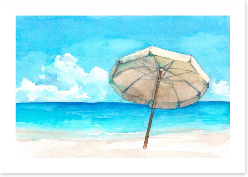 Blue bay umbrella