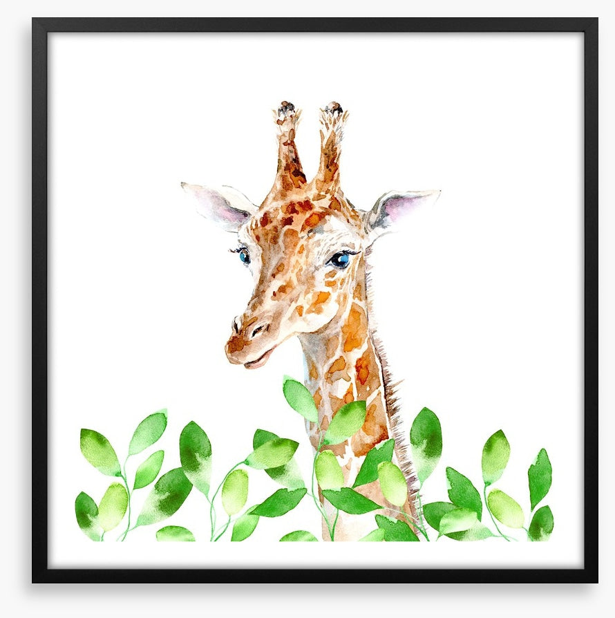 Green leaf giraffe