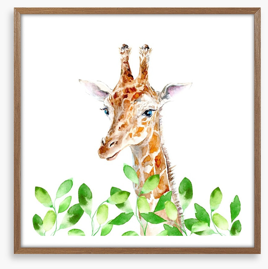 Green leaf giraffe