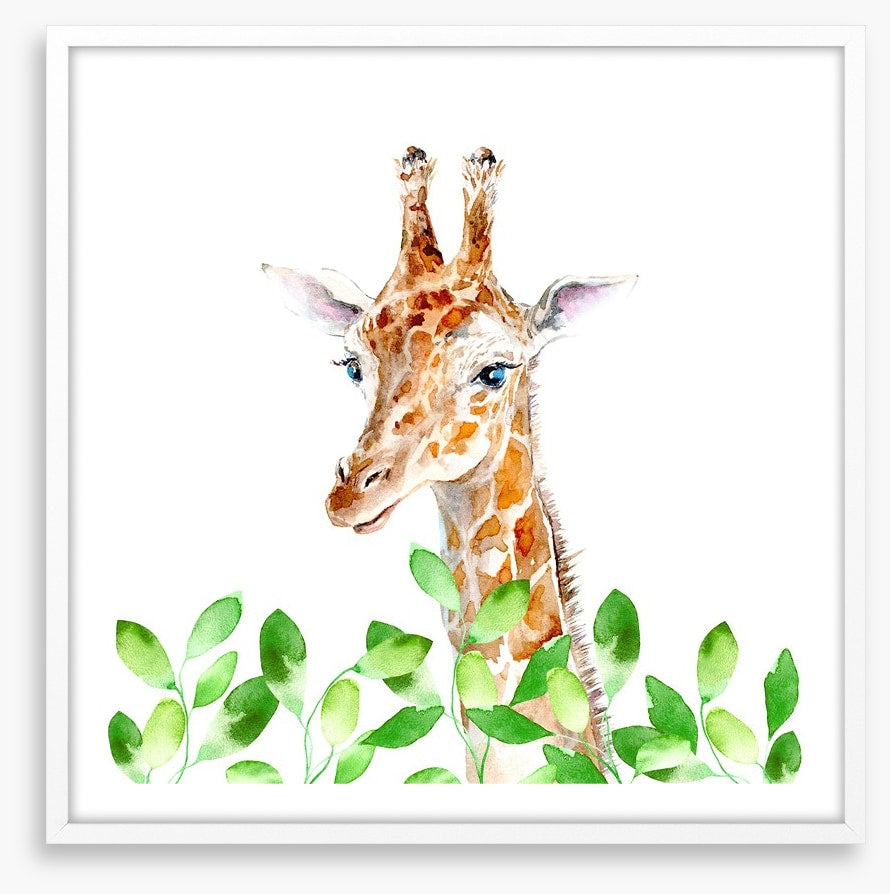 Green leaf giraffe