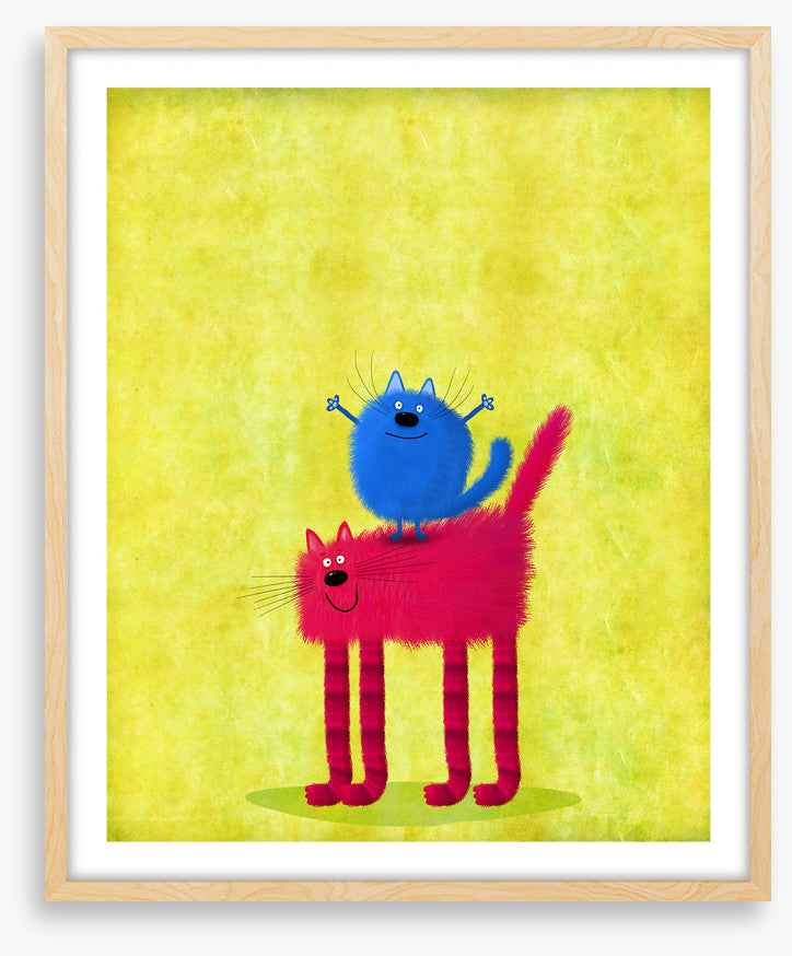 Blue cat red cat