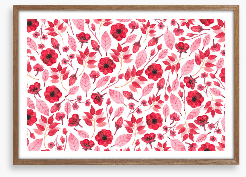 Red petal leaves