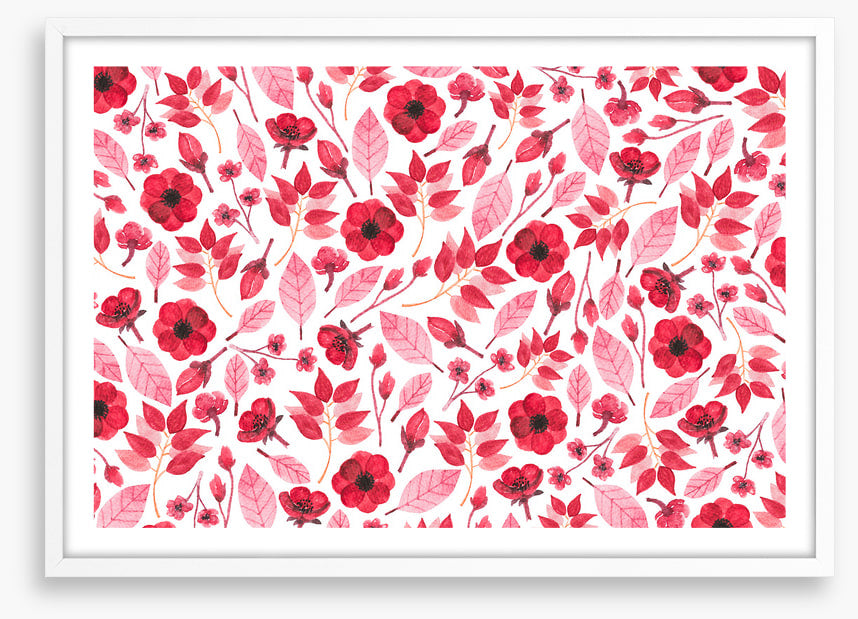 Red petal leaves
