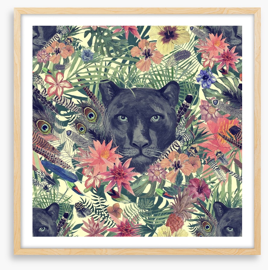 Panther in the garden