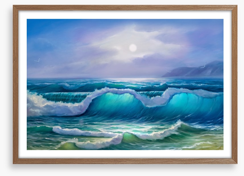 Moonlit waves