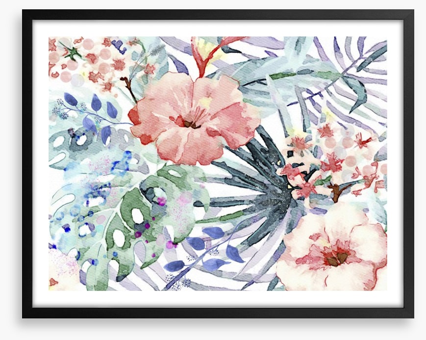 Ferns and flowers