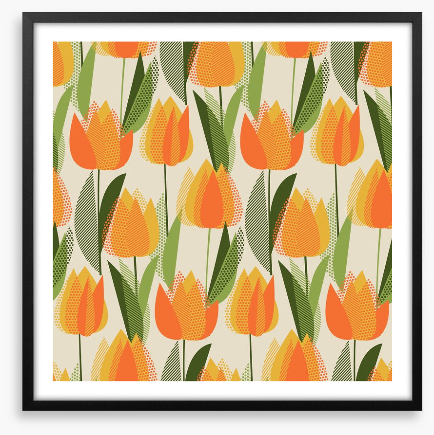 Retro tulips