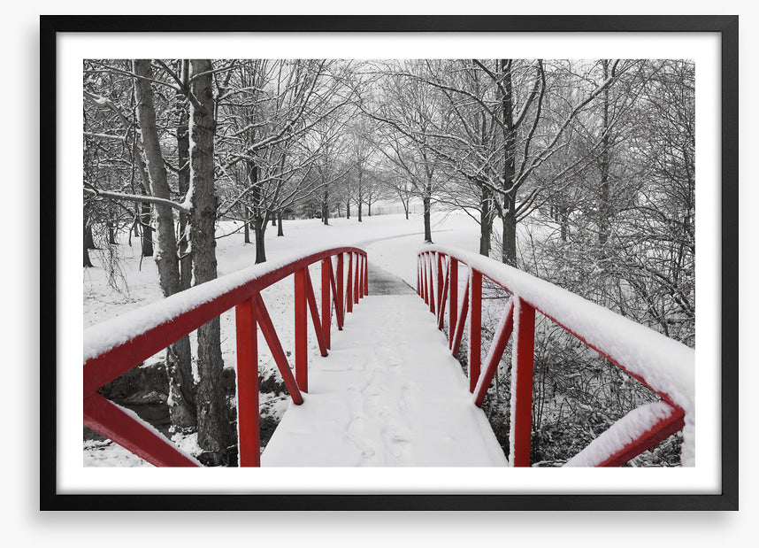 The red footbridge
