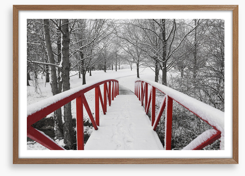 The red footbridge