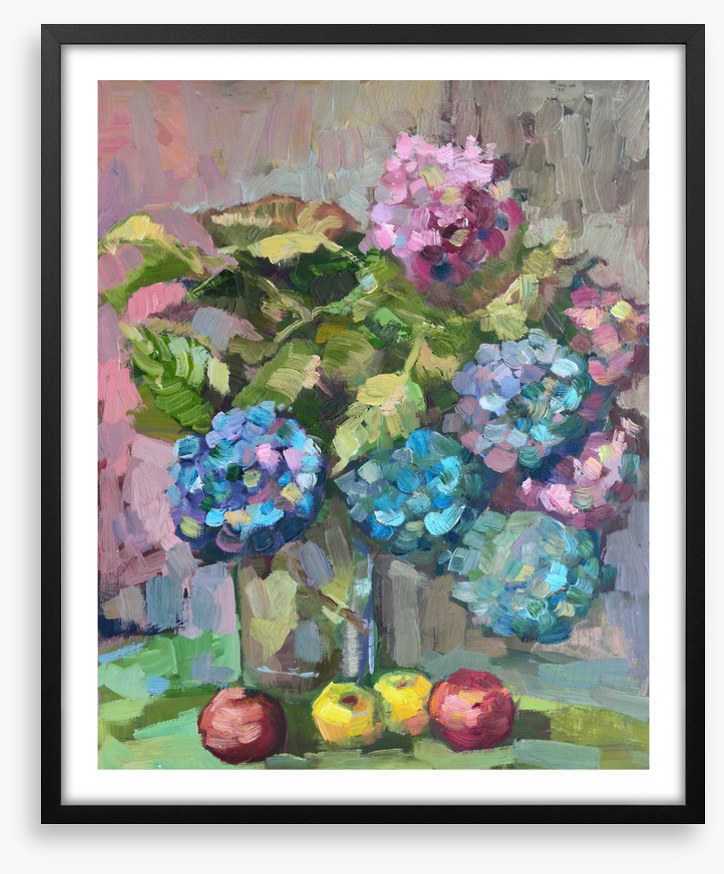 Hydrangea and fruit