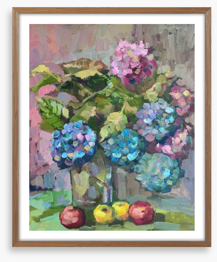 Hydrangea and fruit