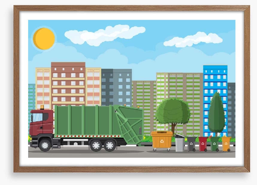The recycling truck
