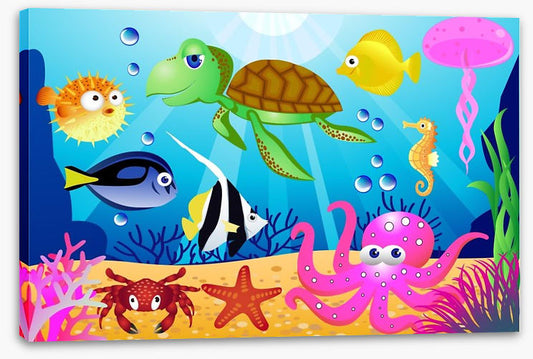 At the bottom of the sea