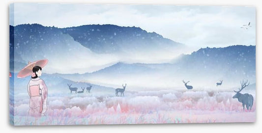 Pink dawn in the valley