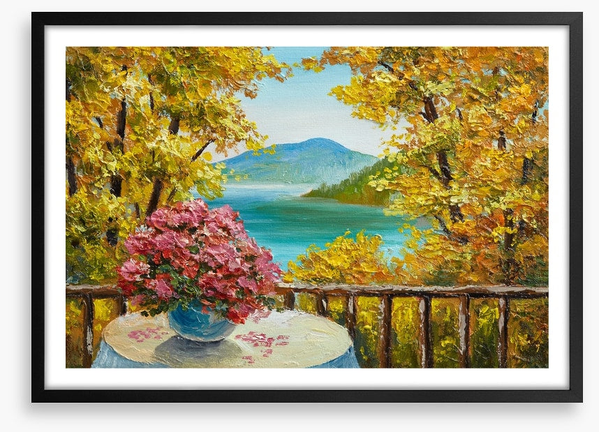Beside the autumn lake