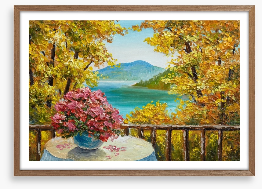 Beside the autumn lake