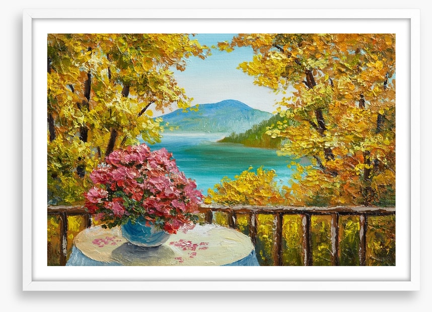 Beside the autumn lake