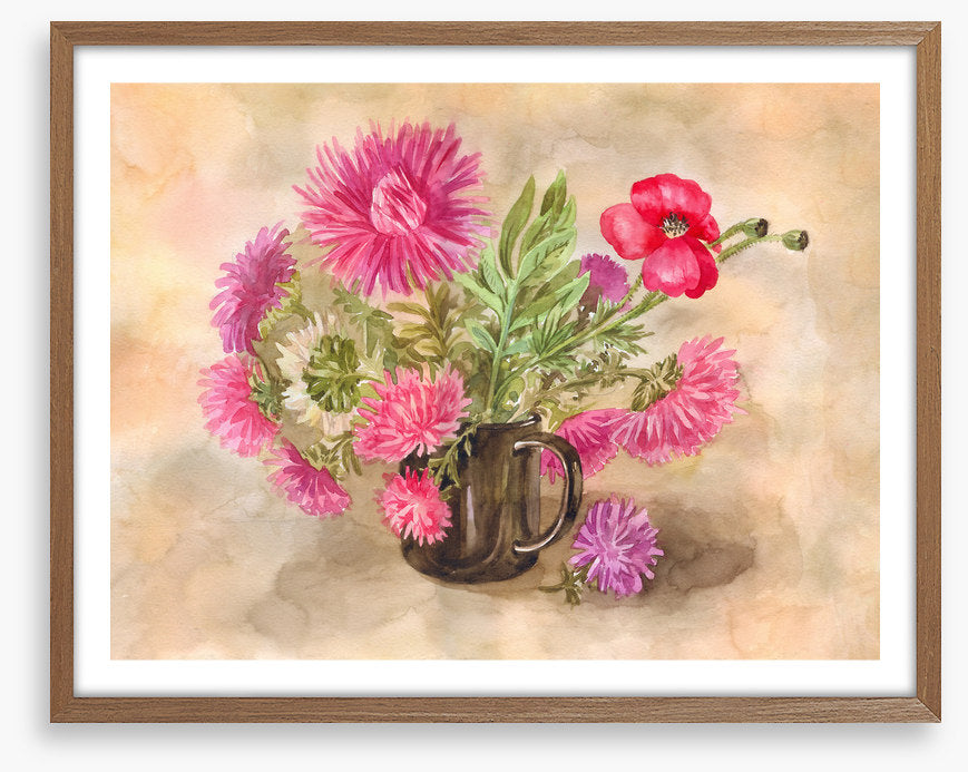 Black mug asters