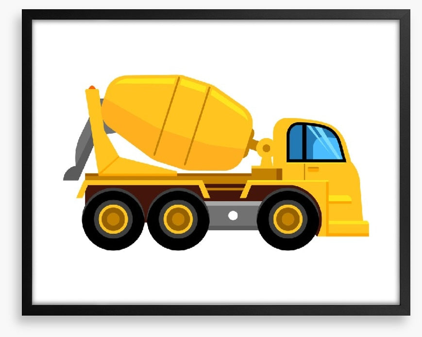 Yellow cement mixer