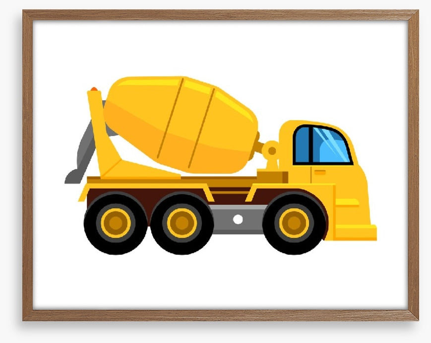 Yellow cement mixer