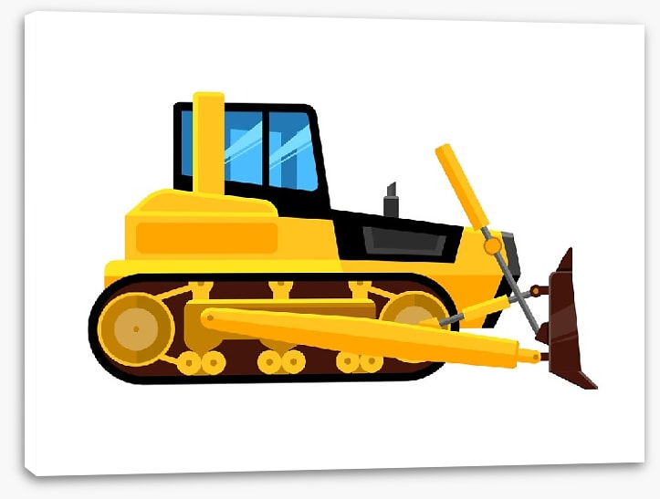 Yellow bulldozer
