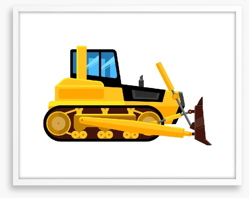 Yellow bulldozer