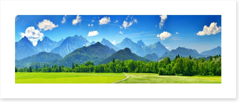 Sunny mountains panorama