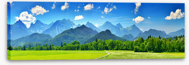 Sunny mountains panorama
