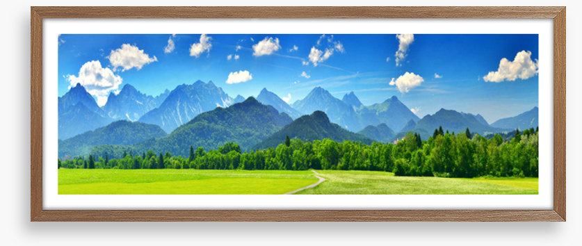 Sunny mountains panorama