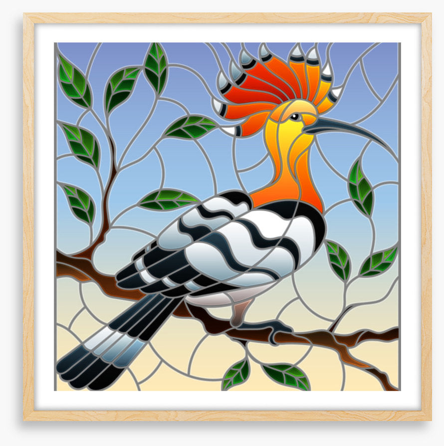 Hoopoe branch window