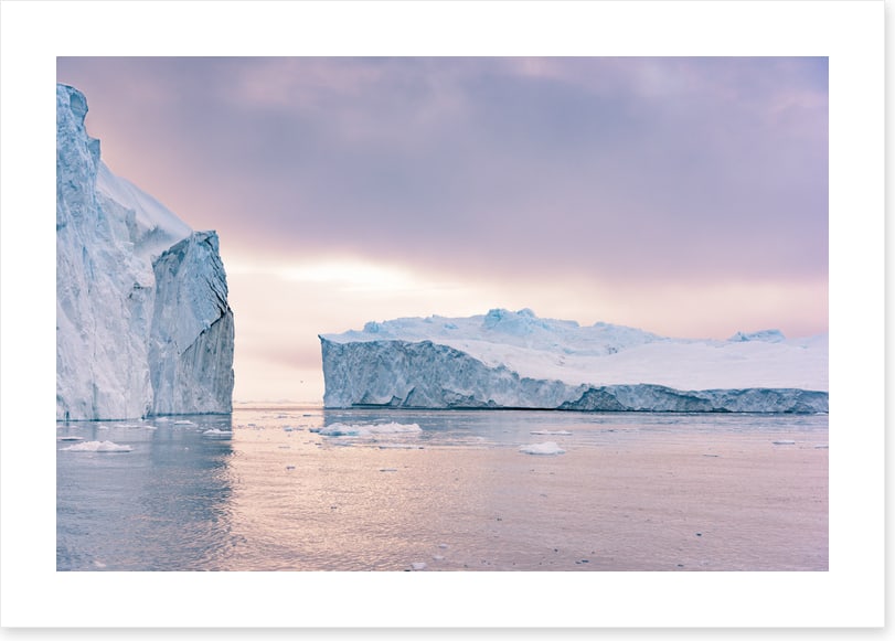 Through the icebergs