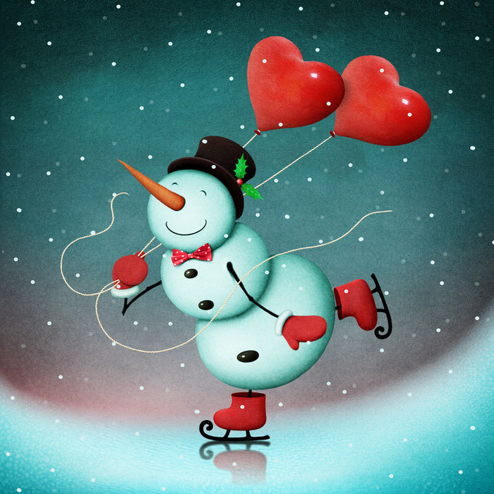 Skating snowman