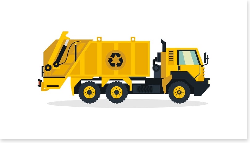 The garbage truck