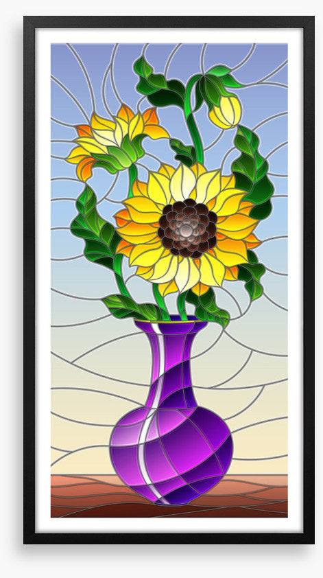 Sunflower vase window