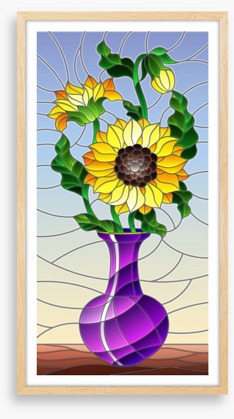 Sunflower vase window